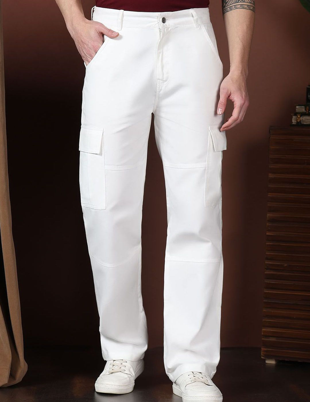 Kotty Men Relaxed Easy Wash Cargos Trousers