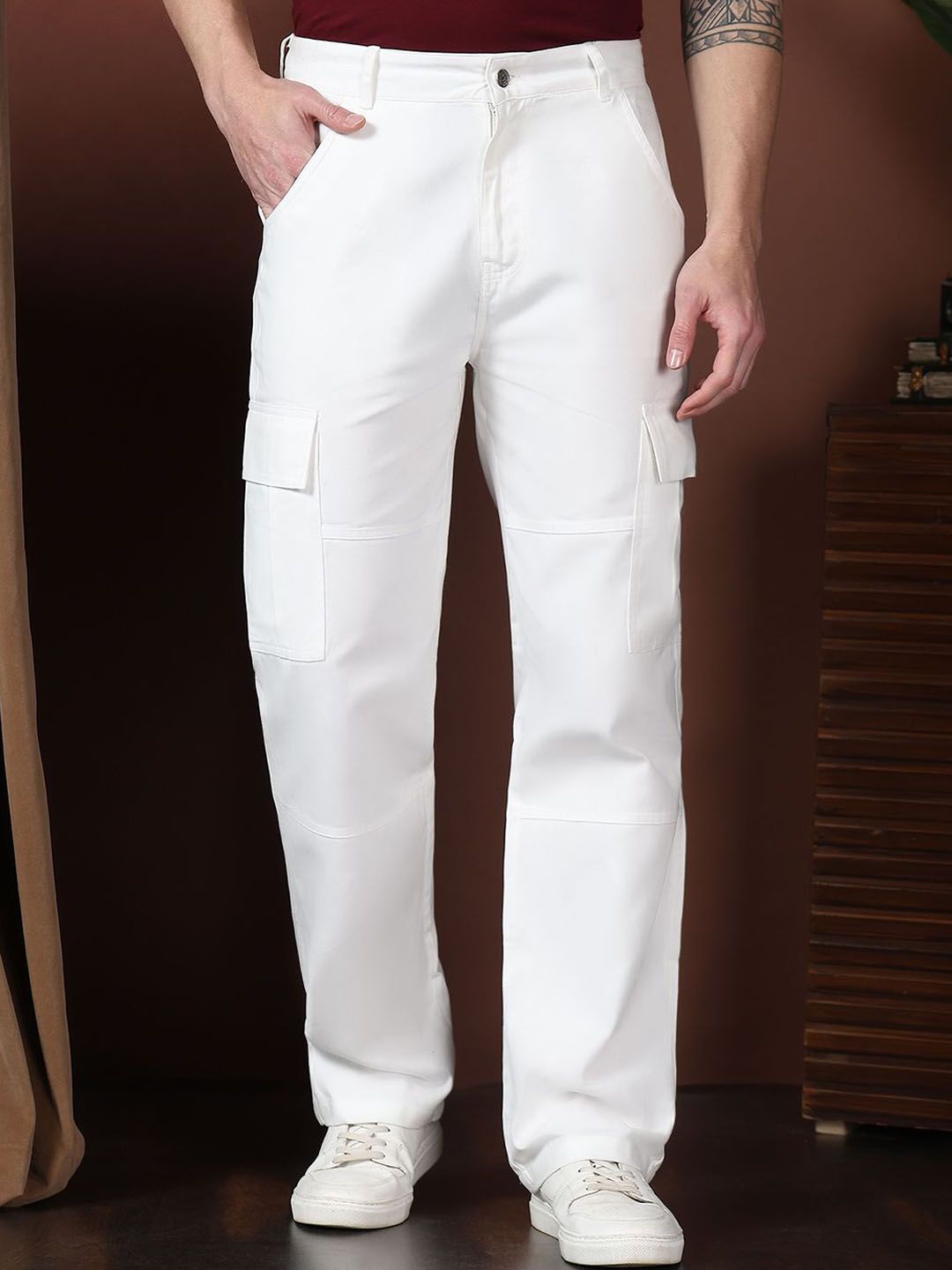 Kotty Men Relaxed Easy Wash Cargos Trousers