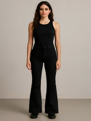 Kotty Women Jean Flared High-Rise Stretchable Jeans