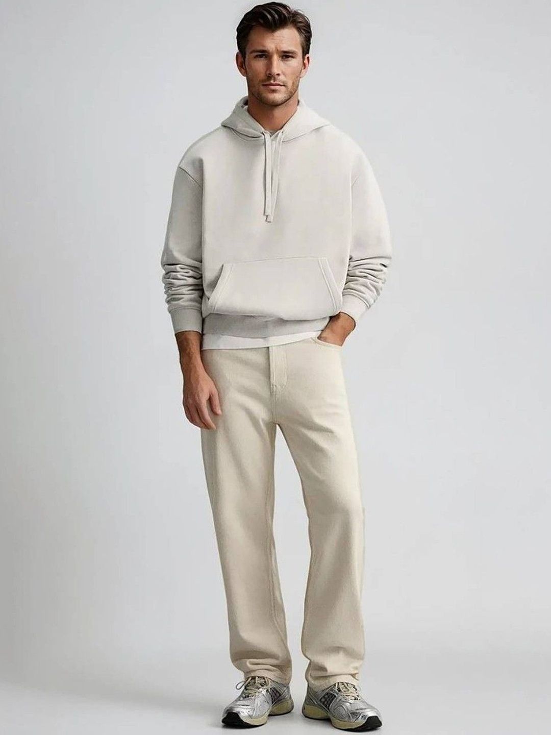 Kotty Hooded Long Sleeves Cotton Pullover 