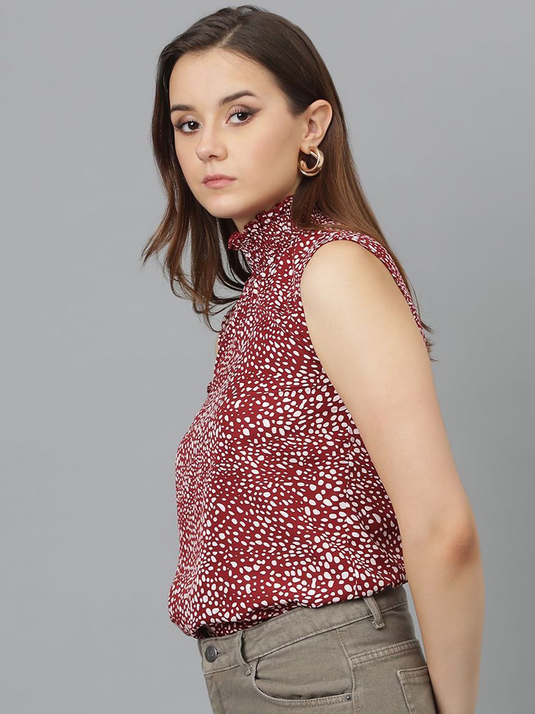 Kotty Animal Print Crepe Top