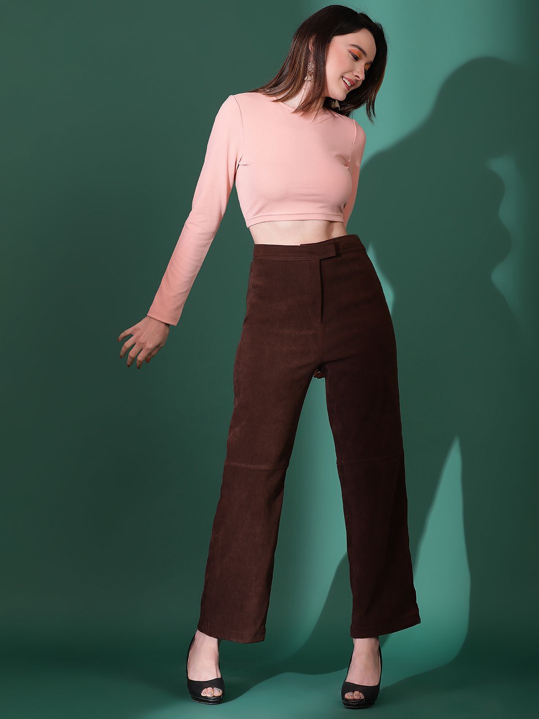 Kotty Women Solid High Neck Top