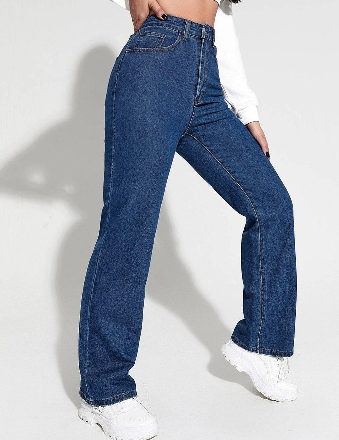 Kotty Women Straight Fit High-Rise Stretchable Jeans