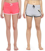 KOTTY Pack of 2 Printed Women Multicolor Night Shorts
