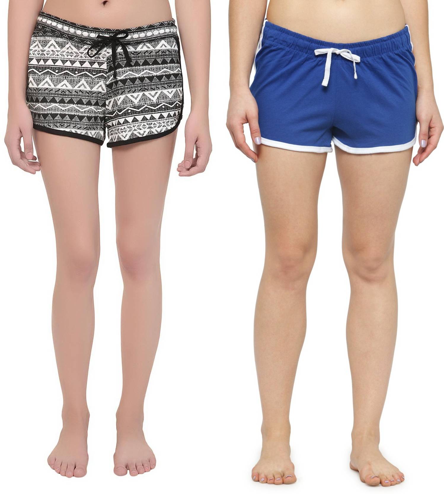 WATER Pack of 2 Solid Women Multicolor Night Shorts