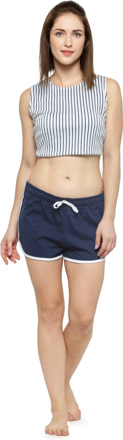 KOTTY Pack of 2 Solid Women Multicolor Night Shorts