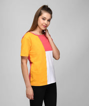 KOTTY Pack of 2 Women Colorblock Round Neck Cotton Blend Multicolor T-Shirt