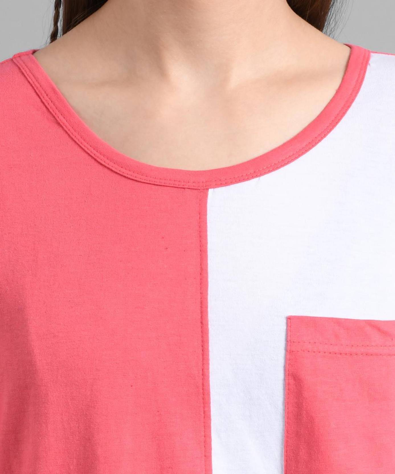 KOTTY Pack of 2 Women Colorblock Round Neck Cotton Blend Multicolor T-Shirt