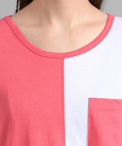 KOTTY Pack of 2 Women Colorblock Round Neck Cotton Blend Multicolor T-Shirt