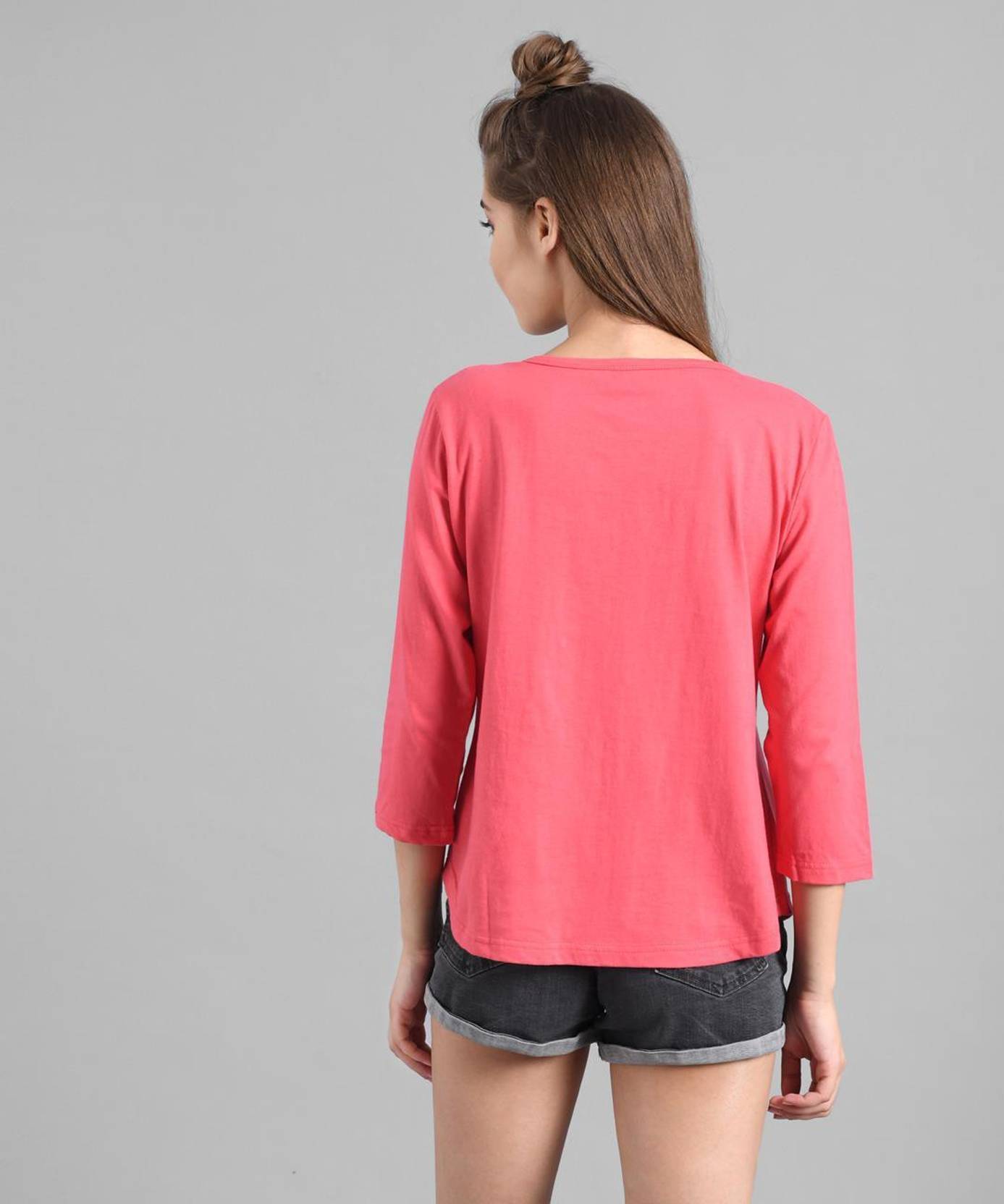 KOTTY Pack of 2 Women Colorblock Round Neck Cotton Blend Multicolor T-Shirt