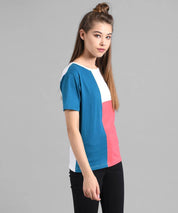 KOTTY Pack of 2 Women Colorblock Round Neck Cotton Blend Multicolor T-Shirt