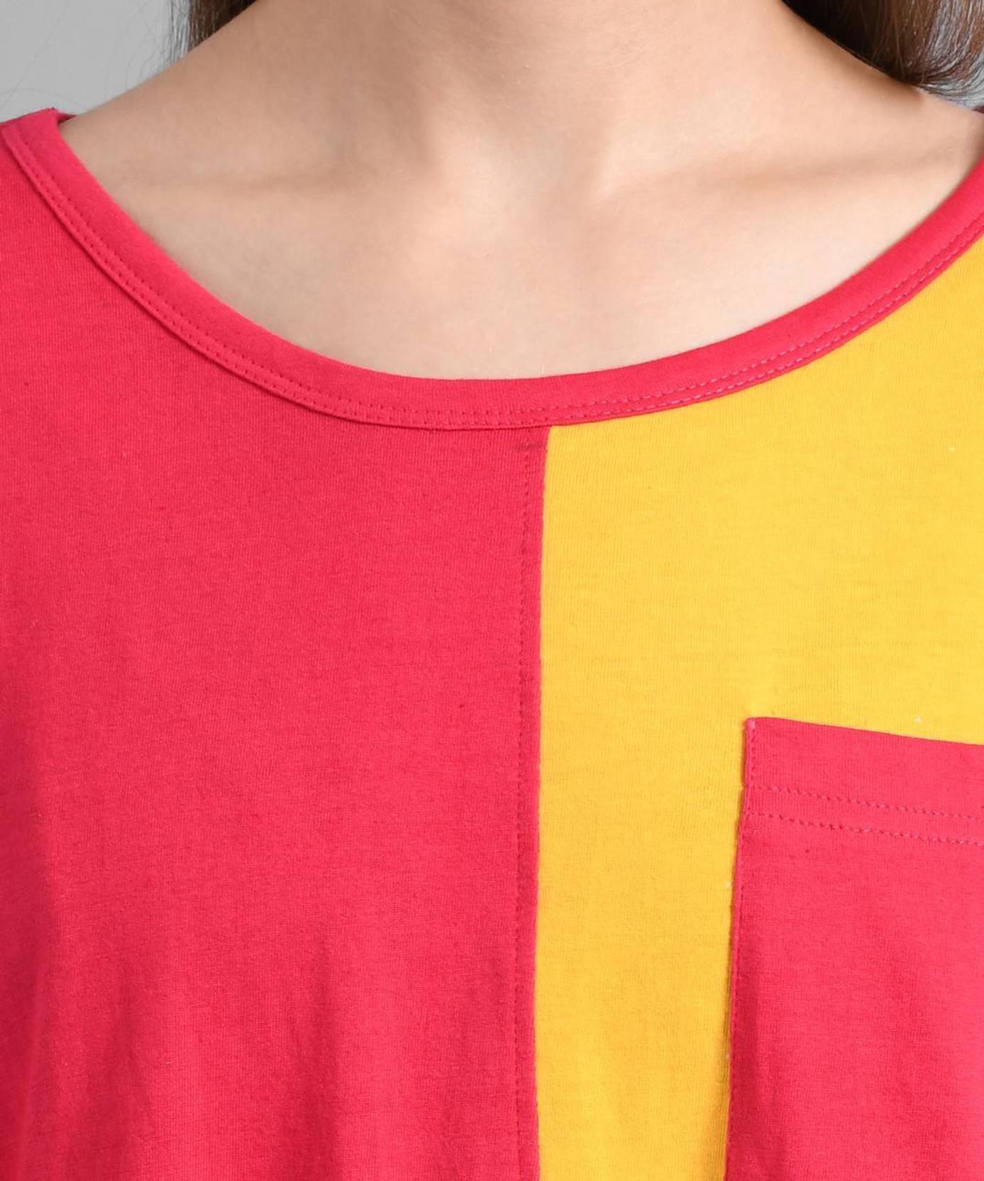 KOTTY Pack of 2 Women Colorblock Round Neck Cotton Blend Multicolor T-Shirt ₹849₹99915% off i