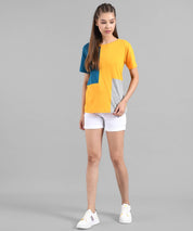 KOTTY Pack of 2 Women Colorblock Round Neck Cotton Blend Multicolor T-Shirt
