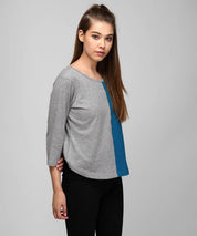 KOTTY Pack of 2 Women Colorblock Round Neck Cotton Blend Multicolor T-Shirt