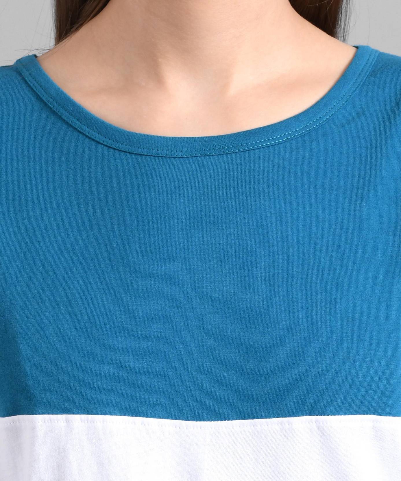 KOTTY Pack of 2 Women Colorblock Round Neck Cotton Blend Multicolor T-Shirt