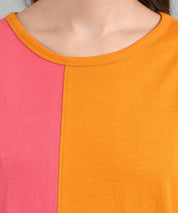KOTTY Pack of 2 Women Colorblock Round Neck Cotton Blend Multicolor T-Shirt
