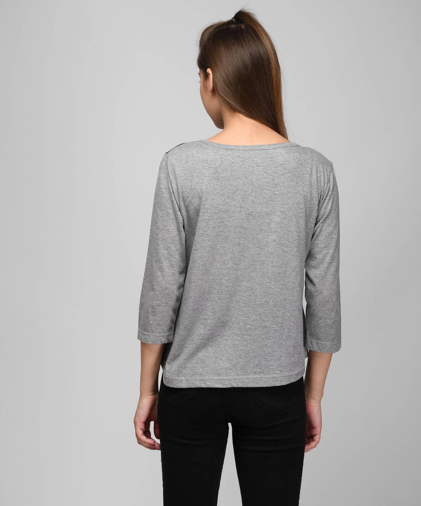 KOTTY Pack of 2 Women Colorblock Round Neck Cotton Blend Multicolor T-Shirt