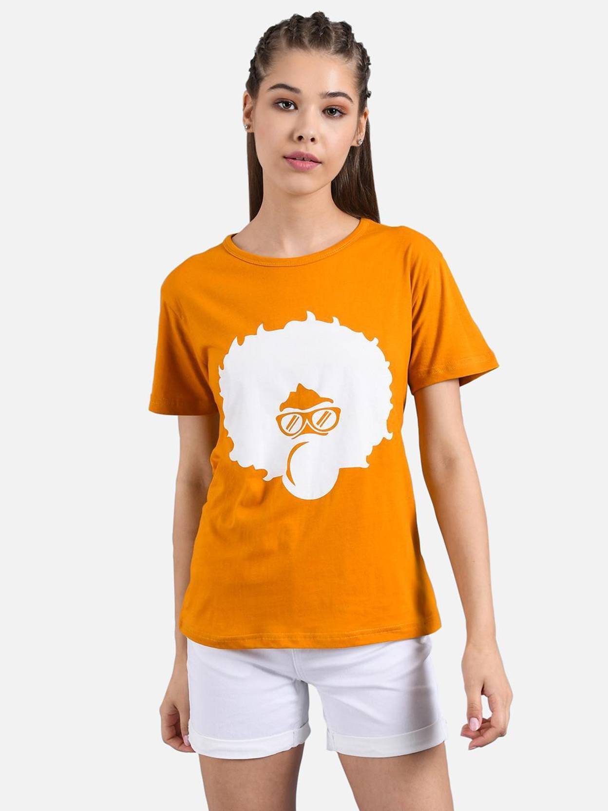 KOTTY Pack of 2 Women Printed Round Neck Cotton Blend Multicolor T-Shirt
