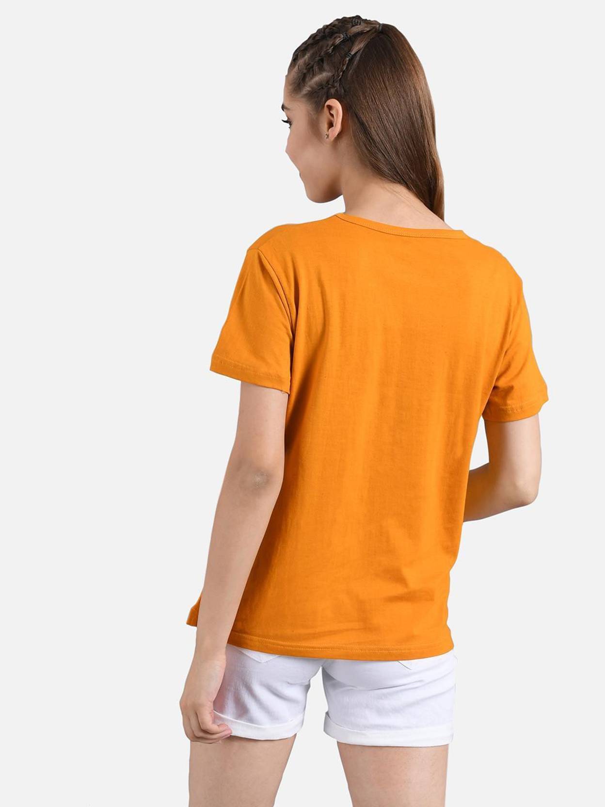 KOTTY Pack of 2 Women Printed Round Neck Cotton Blend Multicolor T-Shirt