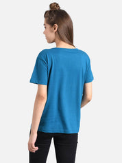 KOTTY Pack of 2 Women Printed Round Neck Cotton Blend Multicolor T-Shirt