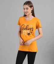 KOTTY Pack of 2 Women Printed Round Neck Pure Cotton Multicolor T-Shirt