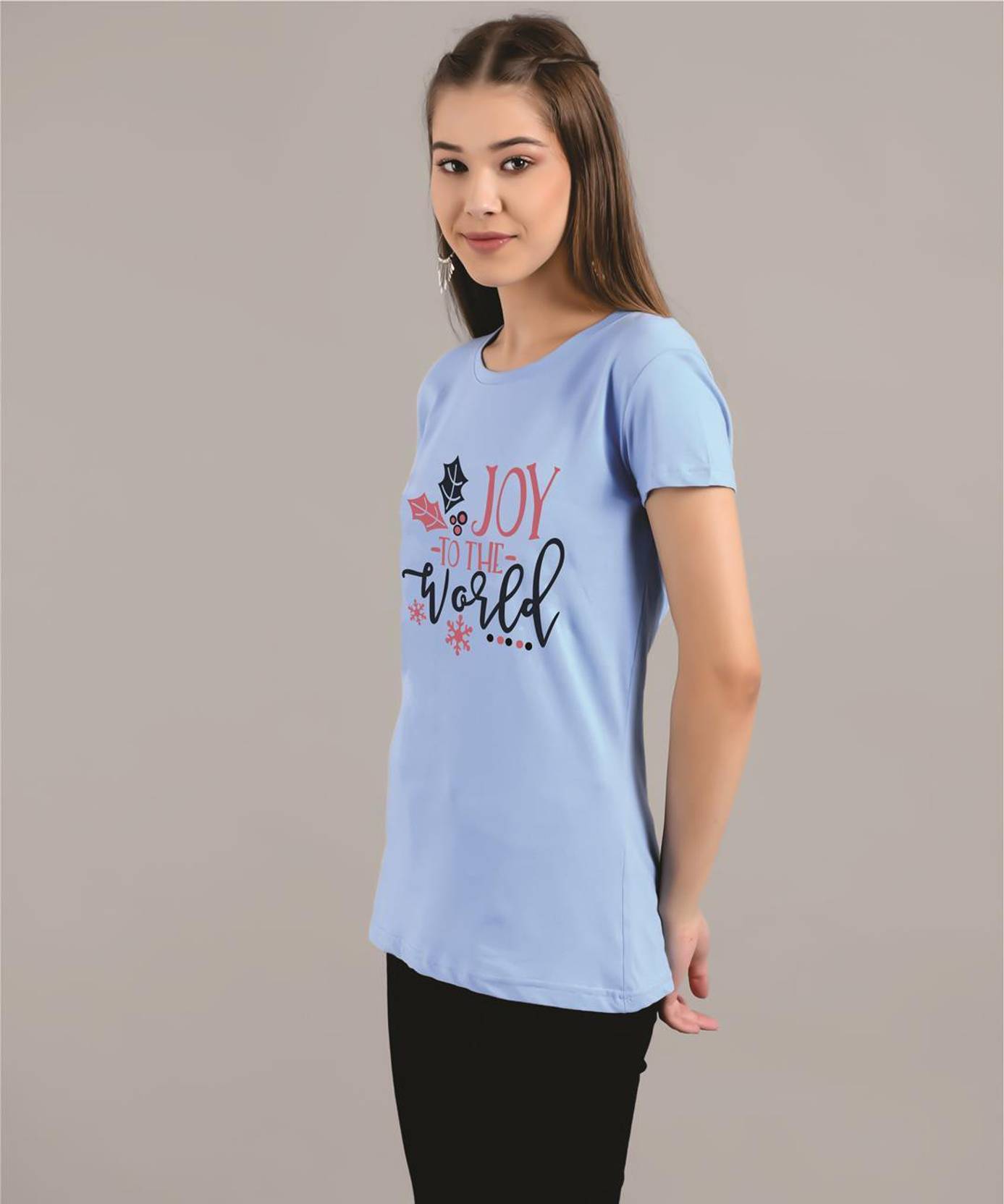 KOTTY Pack of 2 Women Printed Round Neck Pure Cotton Multicolor T-Shirt