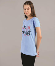 KOTTY Pack of 2 Women Printed Round Neck Pure Cotton Multicolor T-Shirt