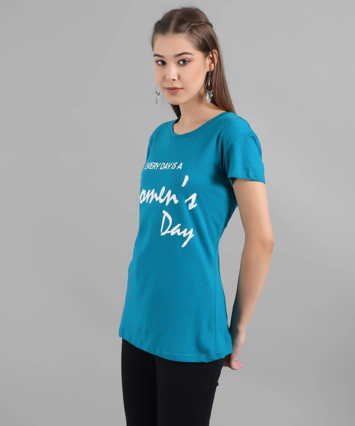 KOTTY Pack of 2 Women Printed Round Neck Pure Cotton Multicolor T-Shirt