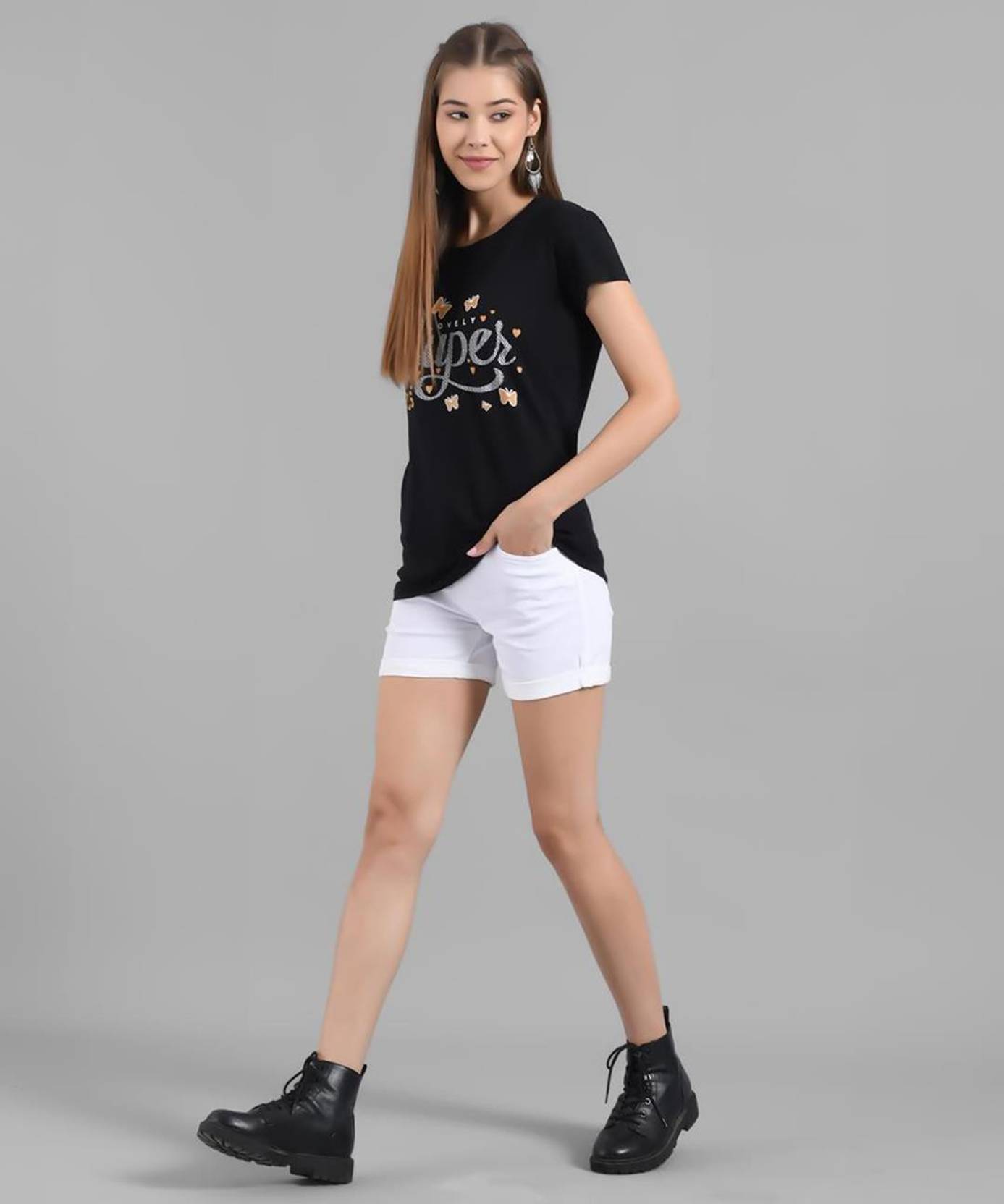 KOTTY Pack of 2 Women Printed Round Neck Pure Cotton Multicolor T-Shirt