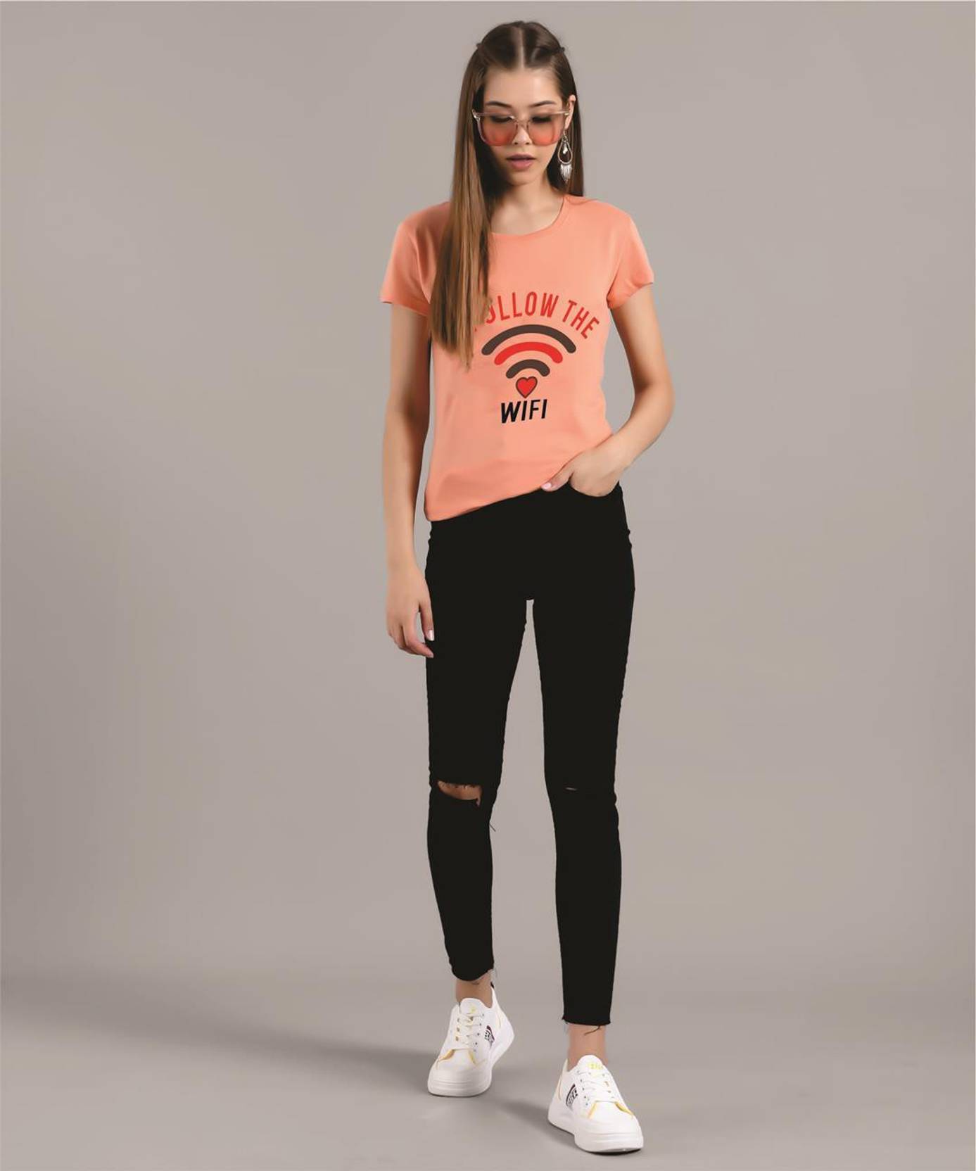 KOTTY Pack of 2 Women Printed Round Neck Pure Cotton Multicolor T-Shirt