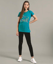 KOTTY Pack of 2 Women Printed Round Neck Pure Cotton Multicolor T-Shirt