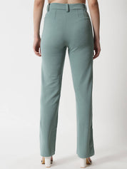 KOTTY Pack of 2 Women Regular Fit Light Green, Orange Viscose Rayon Trousers
