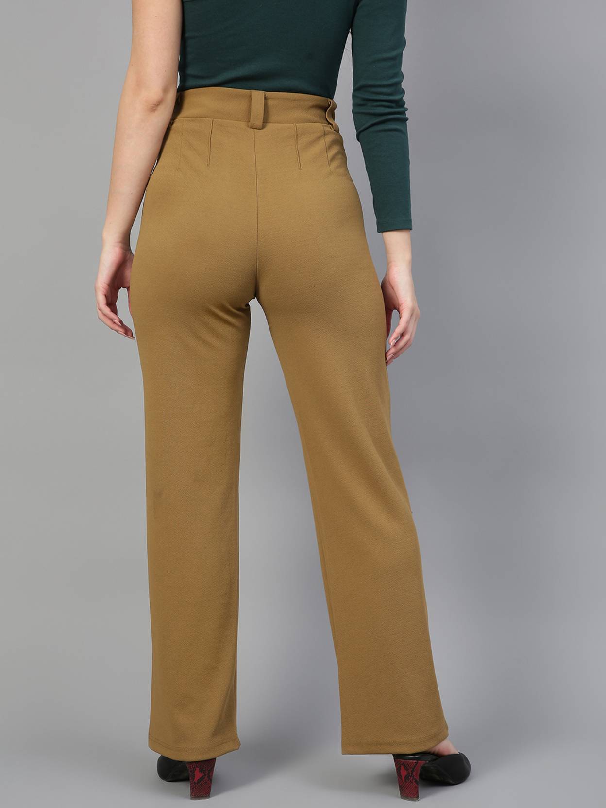 KOTTY Pack of 2 Women Regular Fit Multicolor Viscose Rayon Trousers