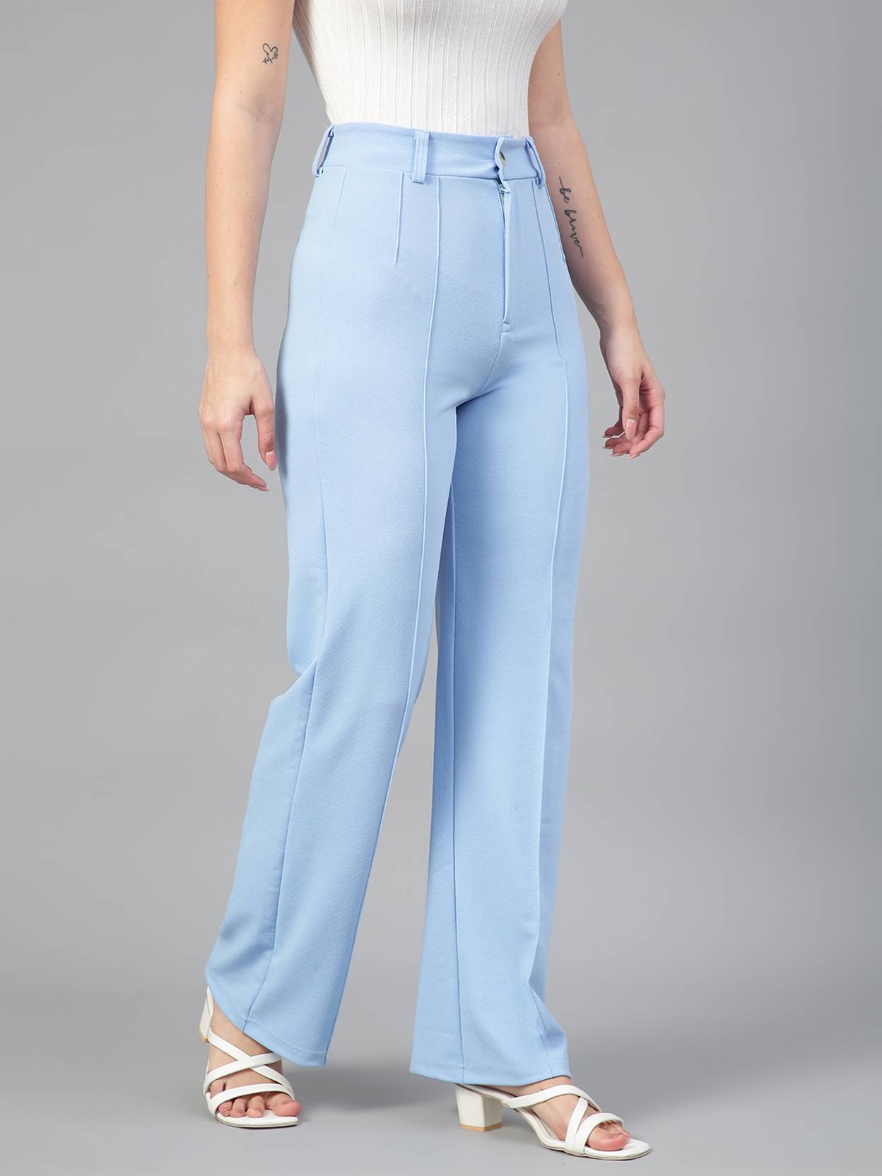 KOTTY Pack of 2 Women Regular Fit Multicolor Viscose Rayon Trousers