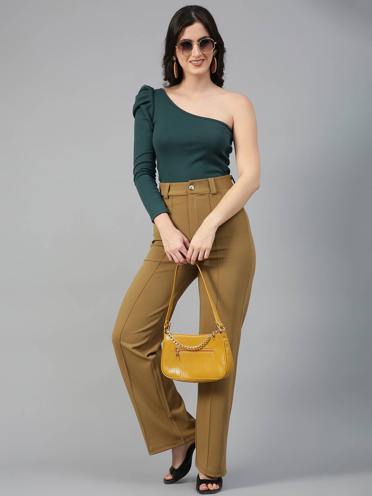 KOTTY Pack of 2 Women Regular Fit Multicolor Viscose Rayon Trousers