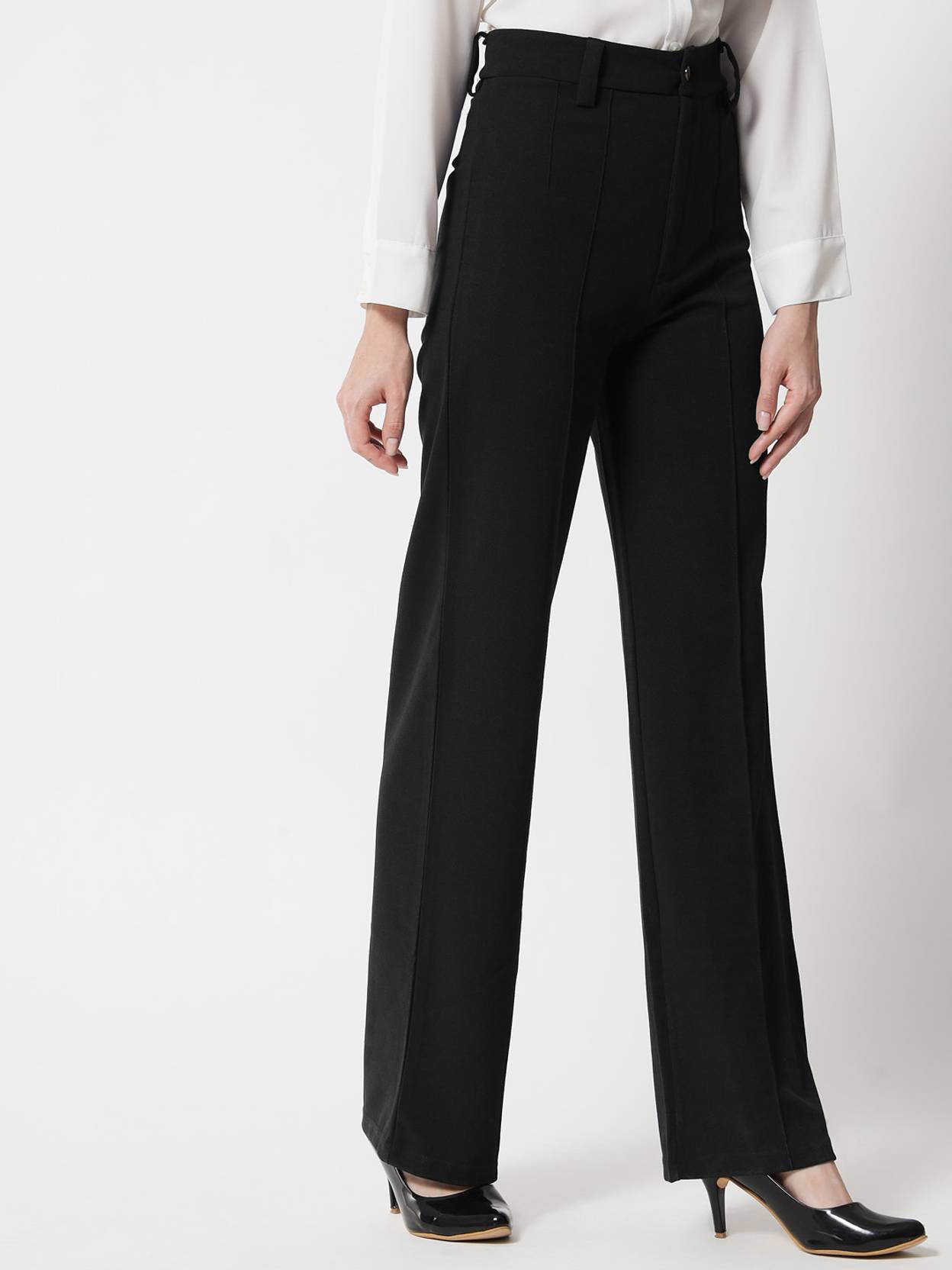 KOTTY Pack of 2 Women Regular Fit Multicolor Viscose Rayon Trousers
