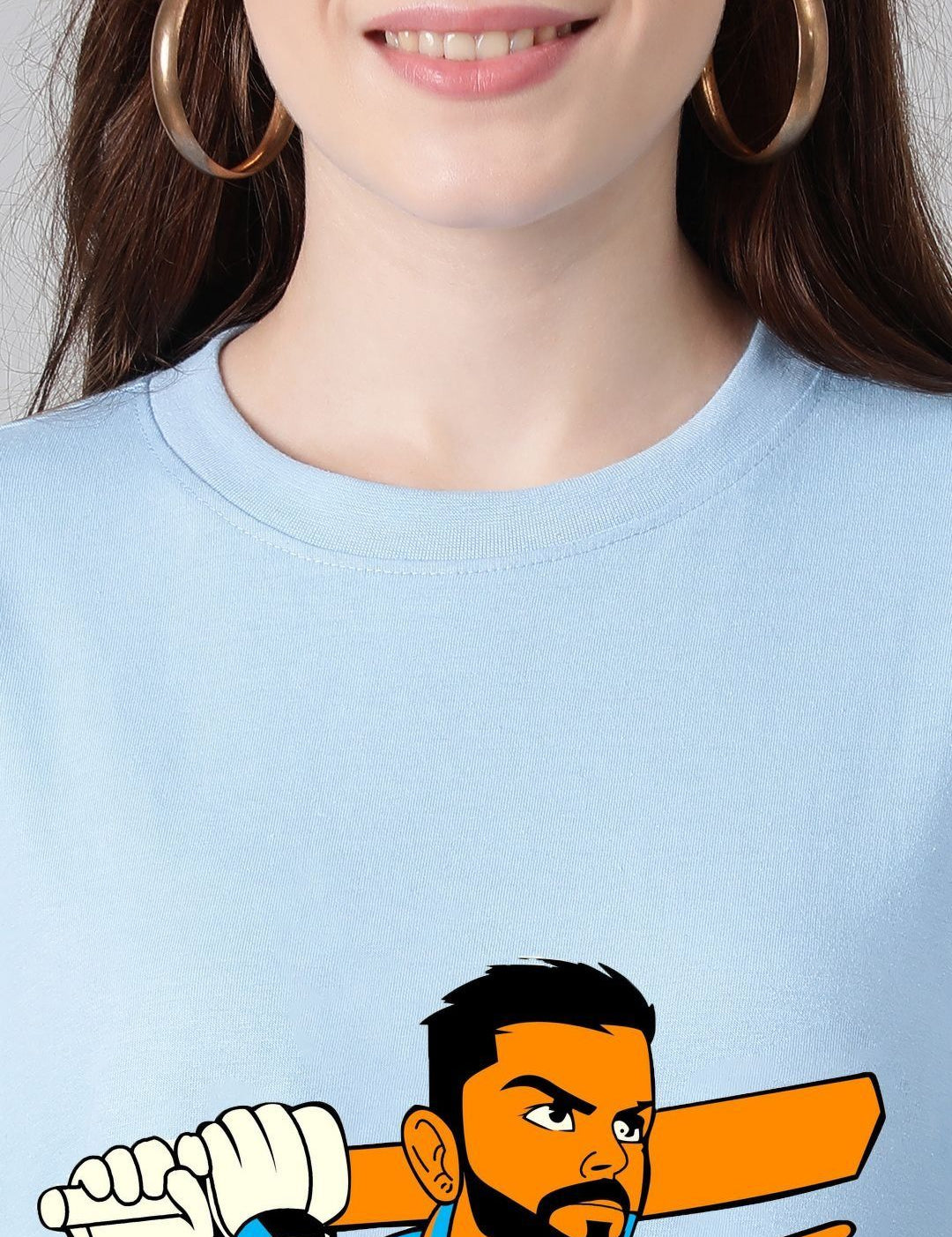 Kotty Women Graphic Printed Round Neck Cotton Oversized T-shirt