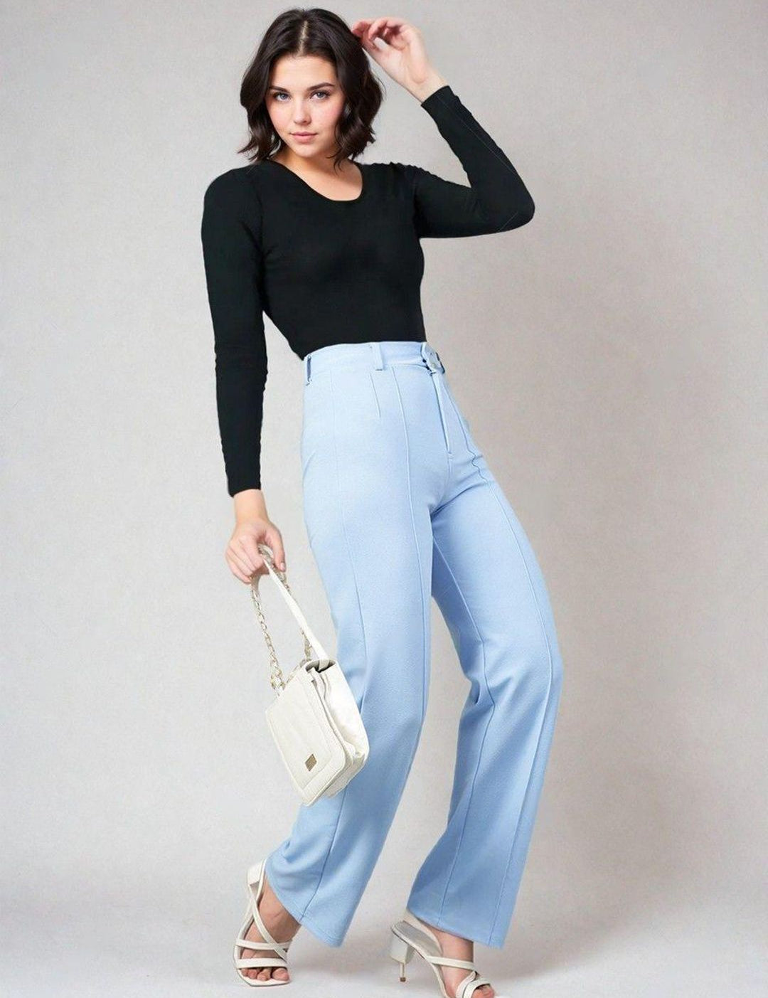 Kotty Scoop Neck Long Sleeves Thermal T-shirt With Trousers