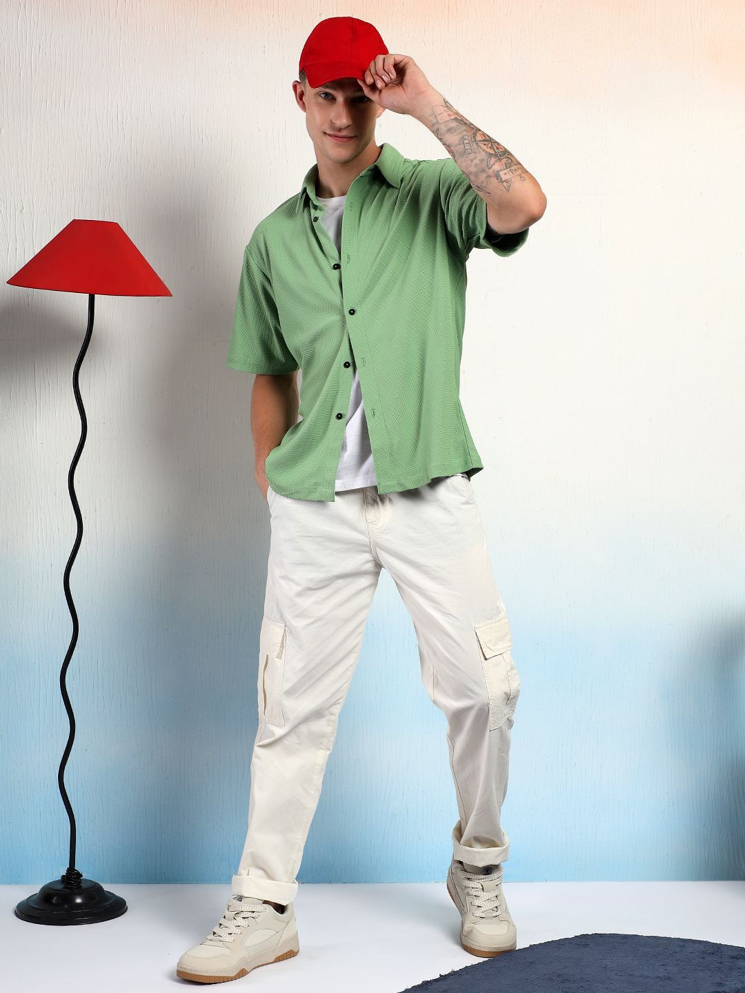 Kotty Men Textured Casual Shirt