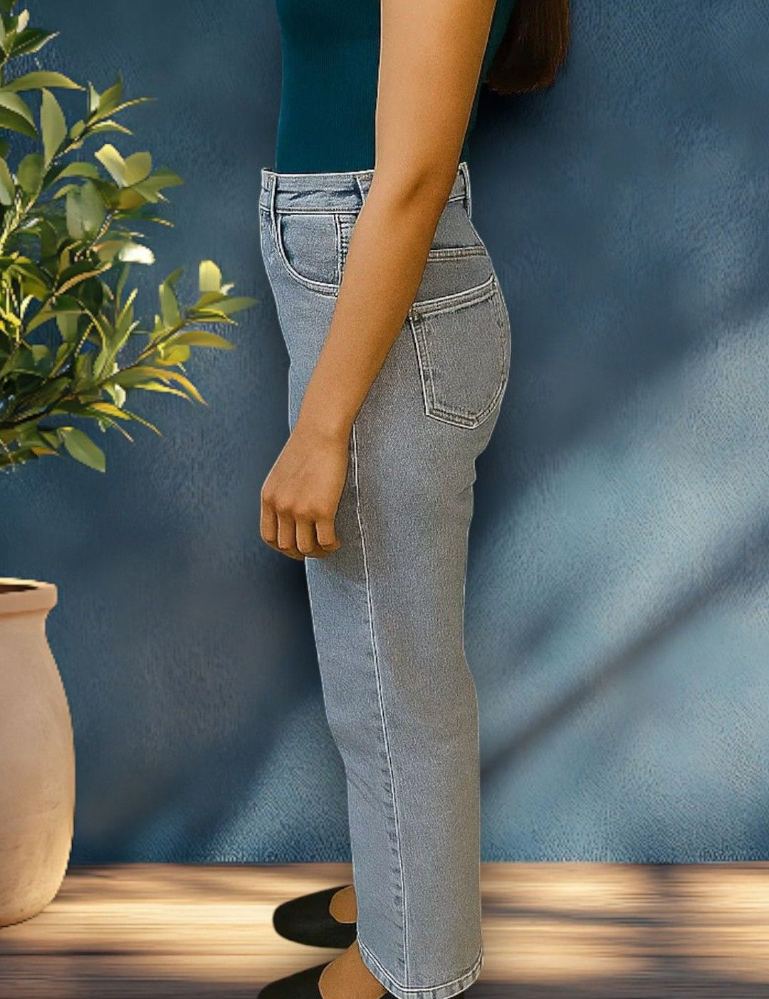 Kotty Women Regular Fit High-Rise Light Fade Stretchable Jeans