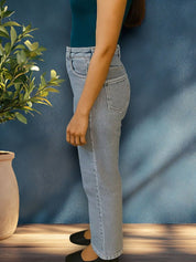 Kotty Women Regular Fit High-Rise Light Fade Stretchable Jeans