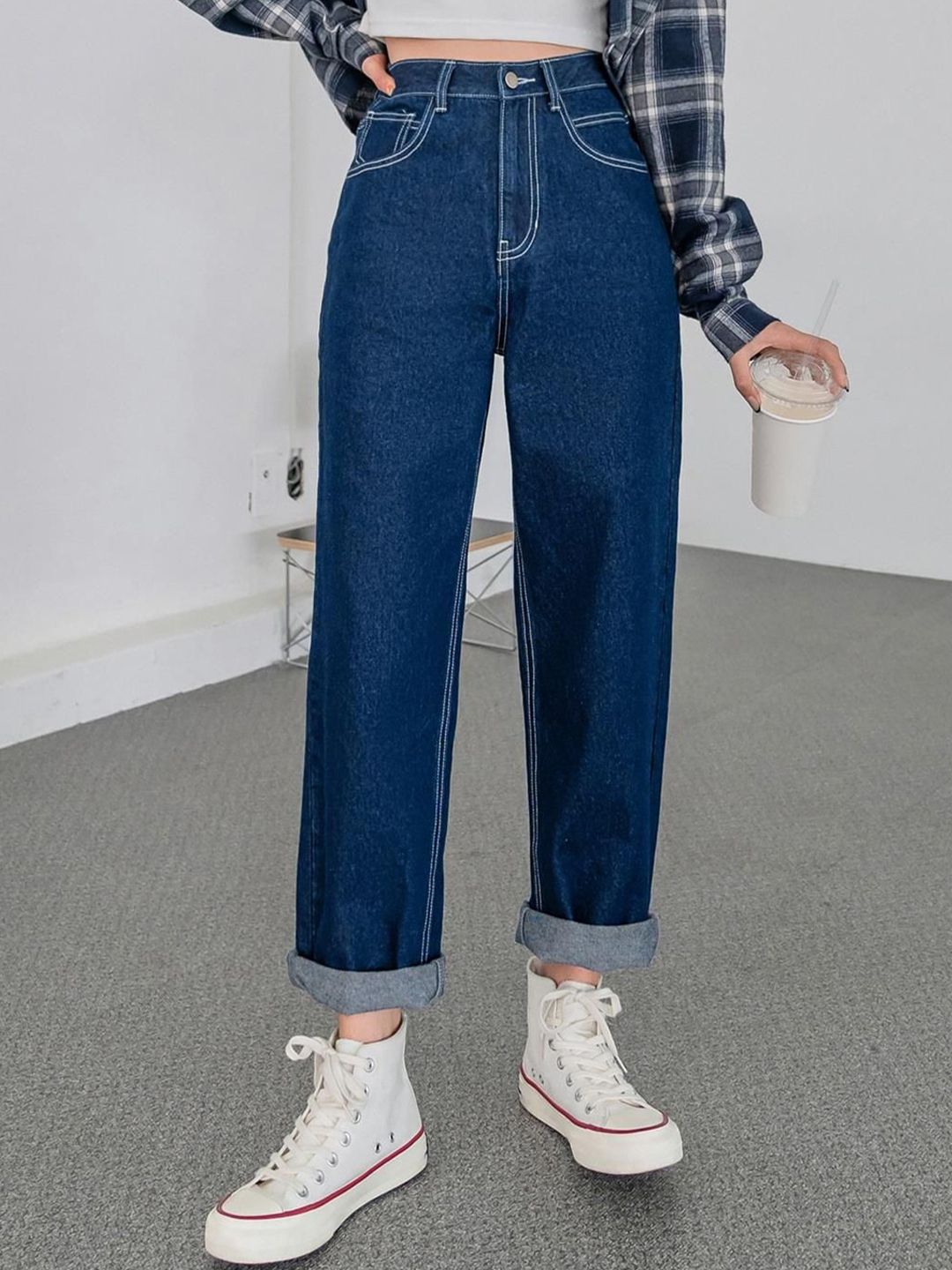 Kotty Women High-Rise Straight Fit Stretchable Jeans