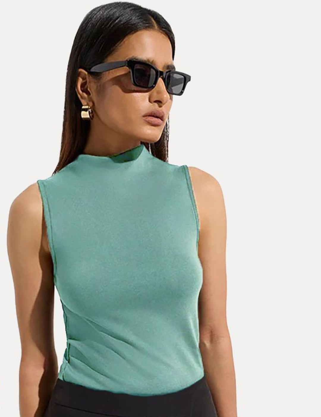 Kotty Pack Of 2 High Neck Fitted Top