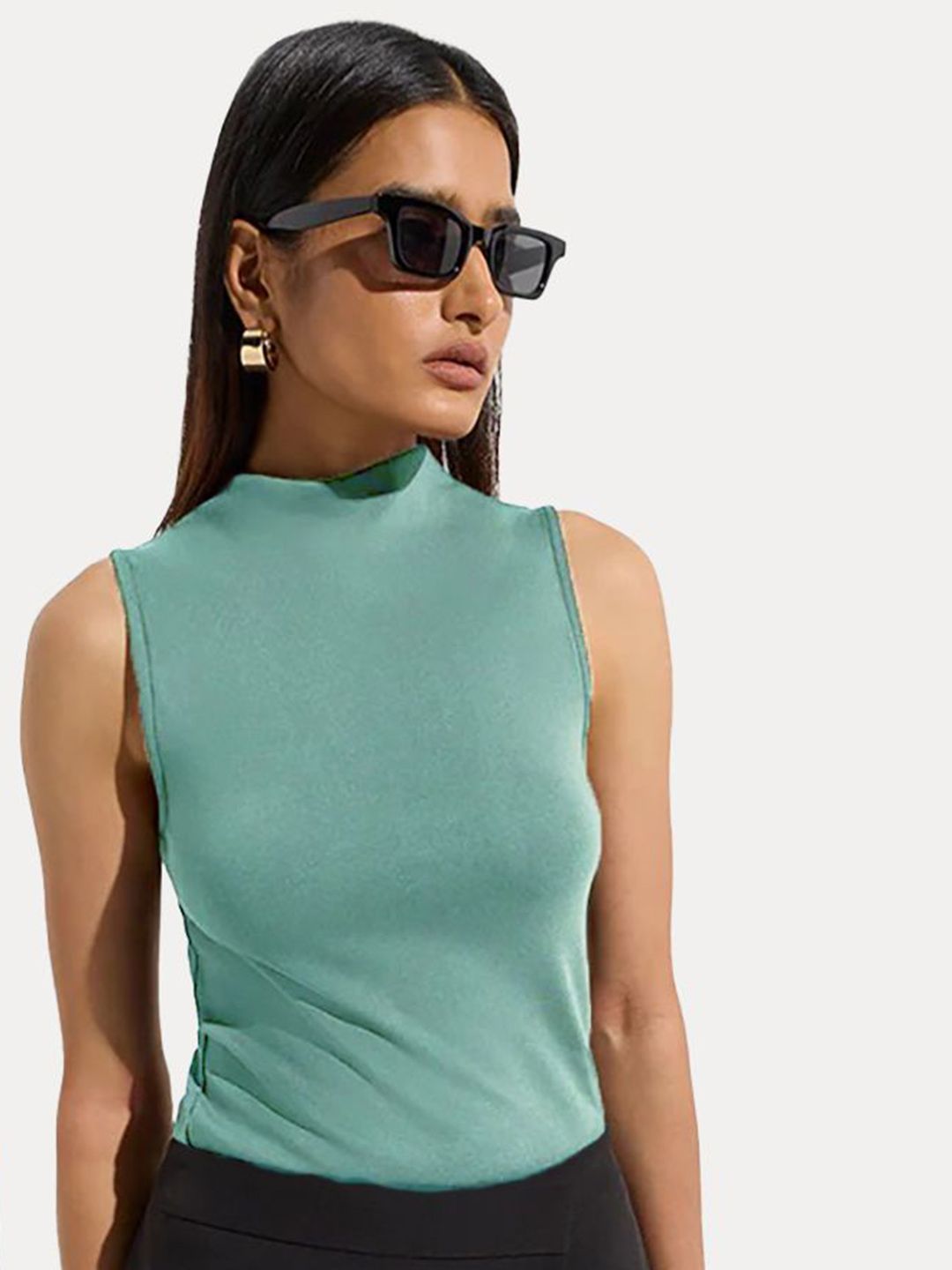 Kotty Pack Of 2 High Neck Fitted Top