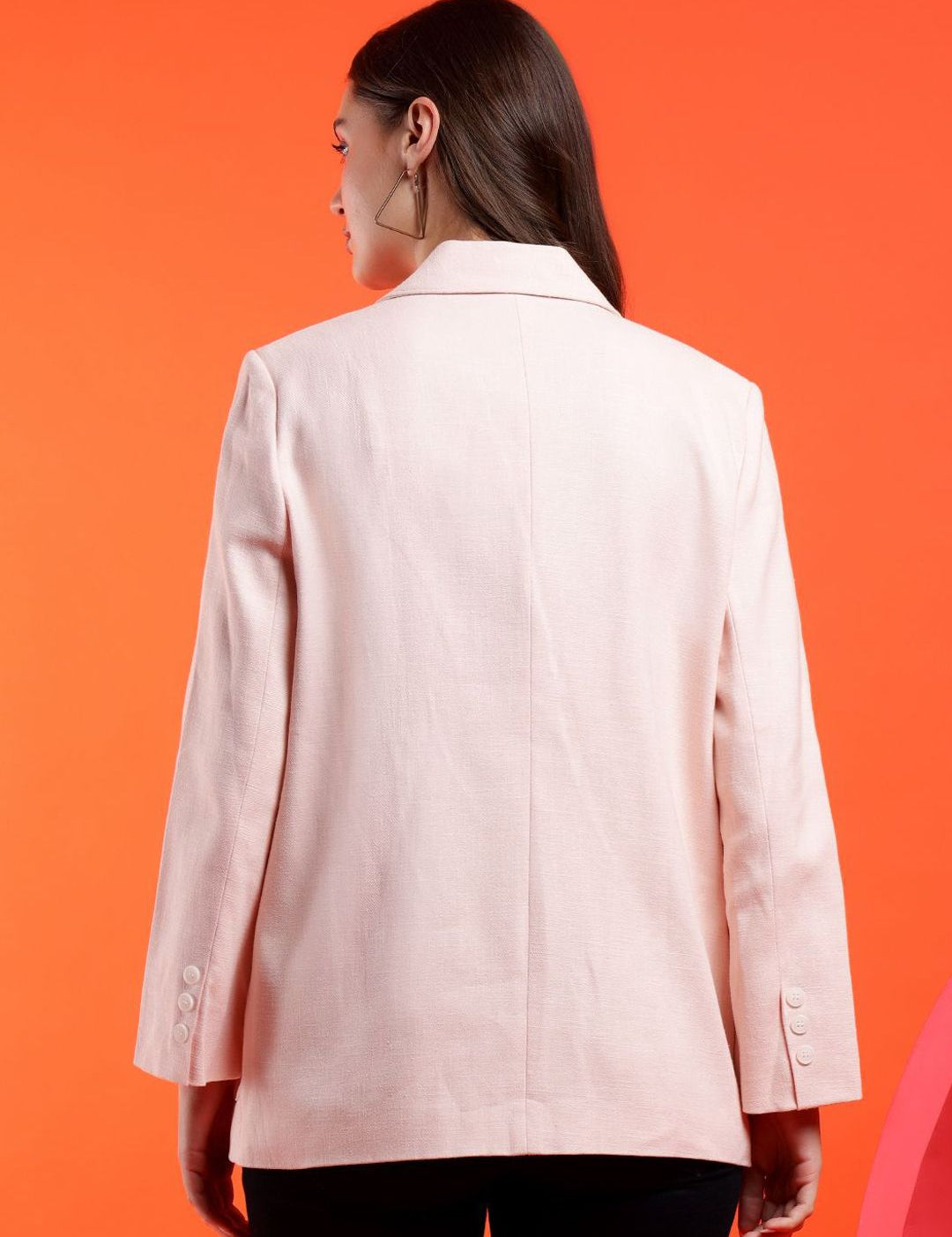 Kotty Women Solid Notched Lapel Overcoat