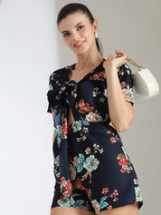 Kotty Women Printed Short Sleeves Jumpsuit