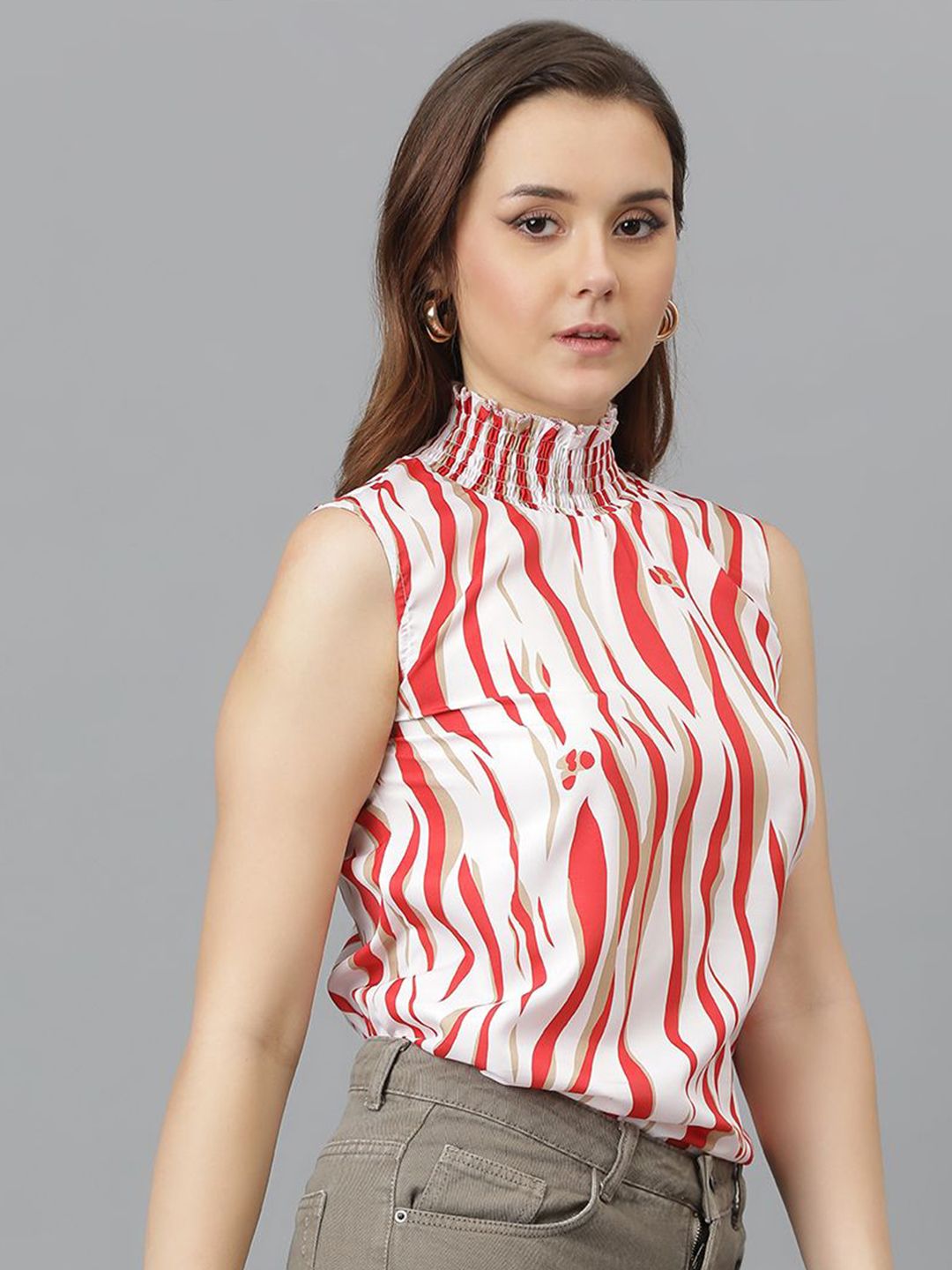 Kotty Print Crepe Top