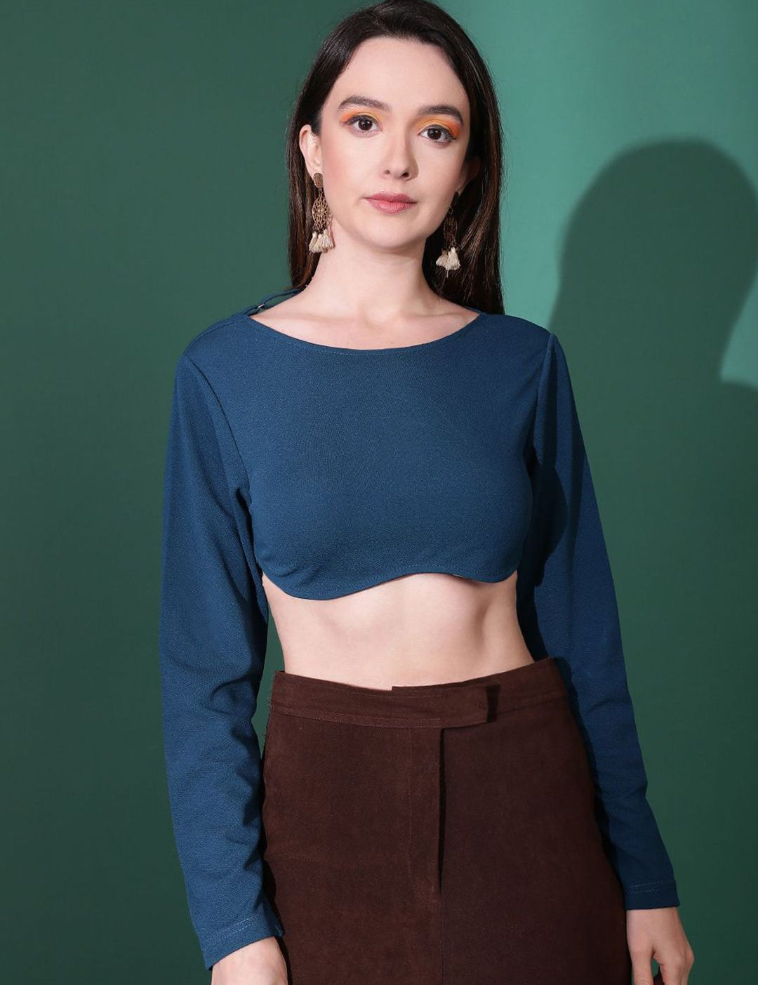 Kotty Women Solid Boat Neck Top