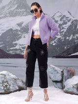 Kotty Women High Neck Front-Open Sweatshirt