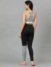 KOTTY  Printed Women Black Tights